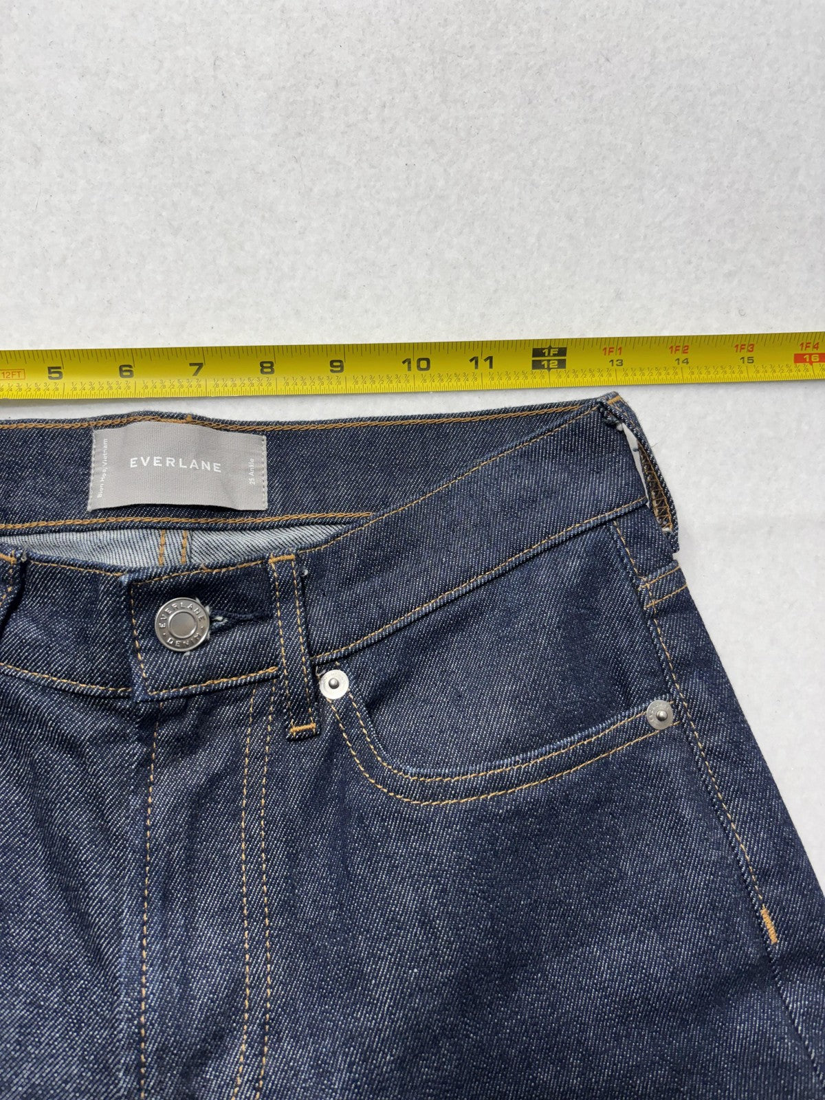 Everlane Jeans Womens 25 Ankle Blue Dark Wash High Rise Skinny Stretch 26x25.5