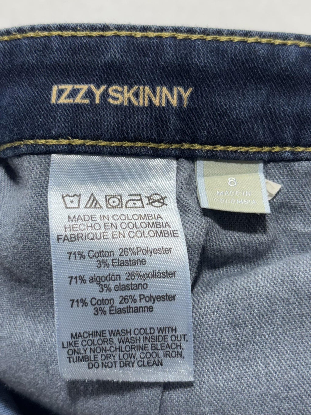 Michael Kors Izzy Skinny Jeans Womens 8 Blue Dark Wash Mid Rise Stretch 30x28.5