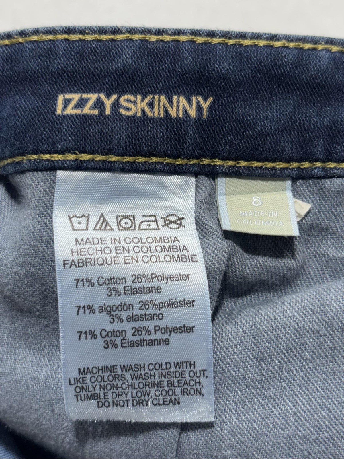 Michael Kors Izzy Skinny Jeans Womens 8 Blue Dark Wash Mid Rise Stretch 30x28.5