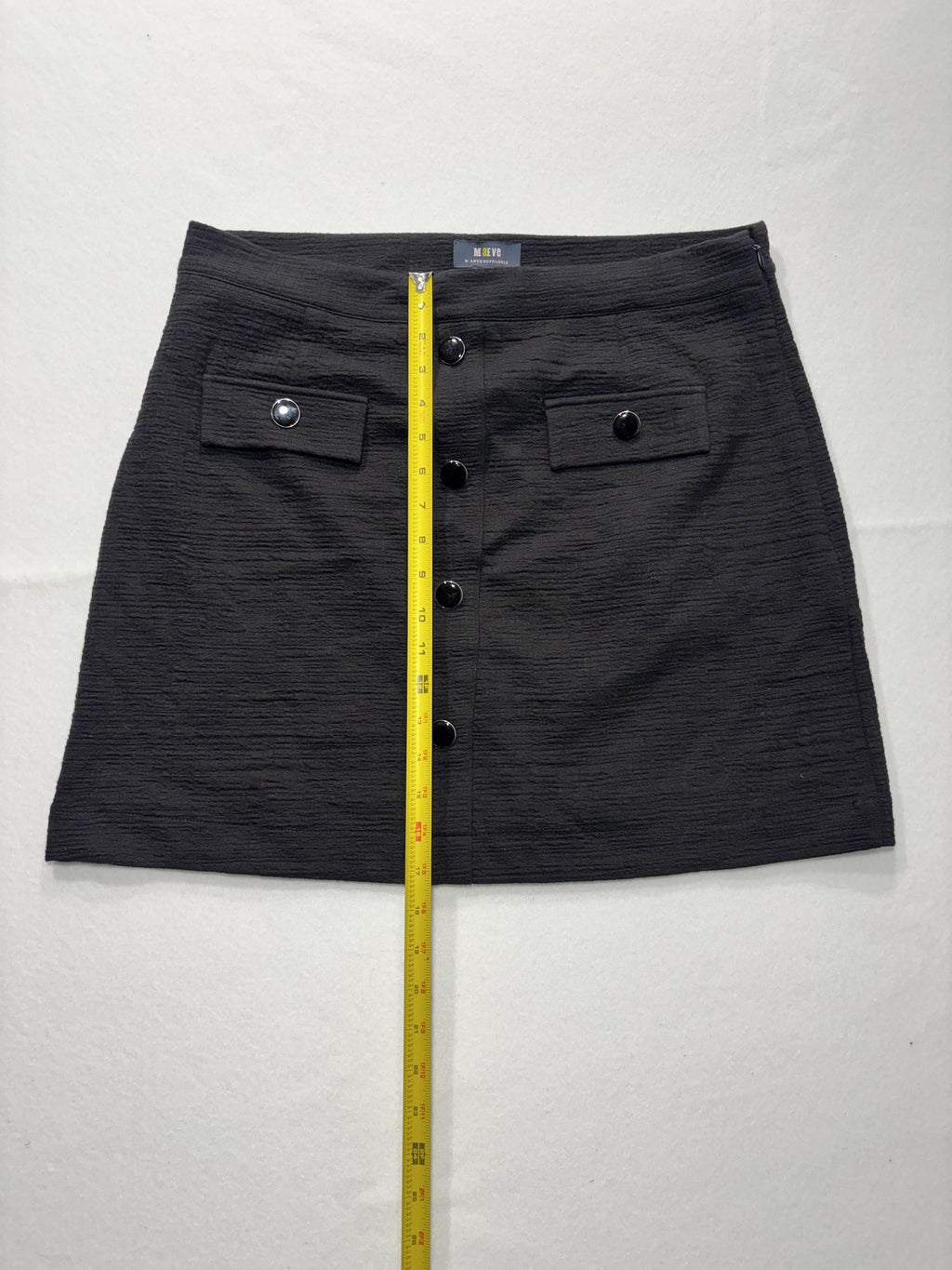 Maeve Skirt Womens Large Gray Textured Button Front A Line Mini Anthropologie