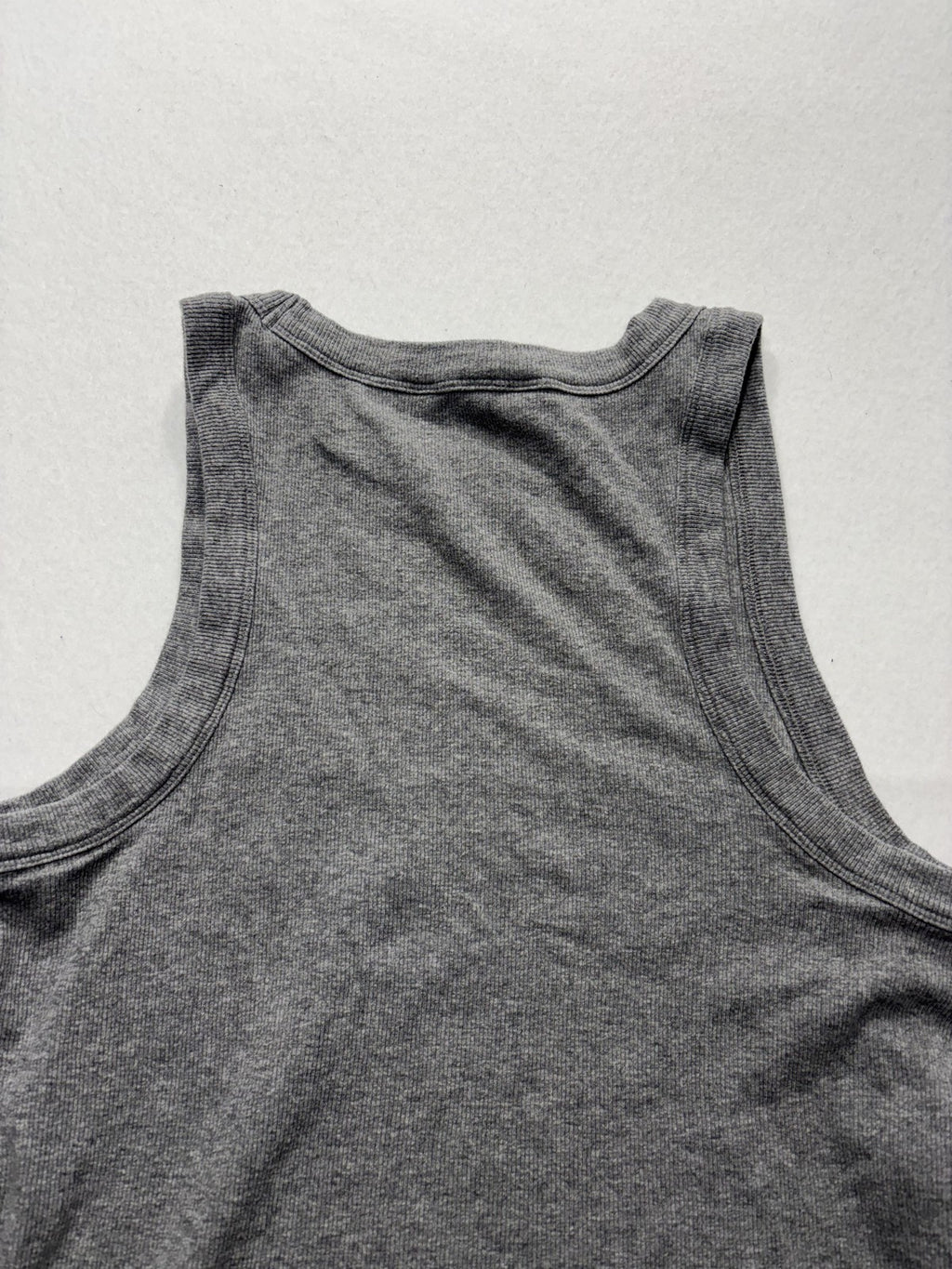Banana Republic Tank Top Womens XL Gray Ribbed Knit Basic Summer Casual