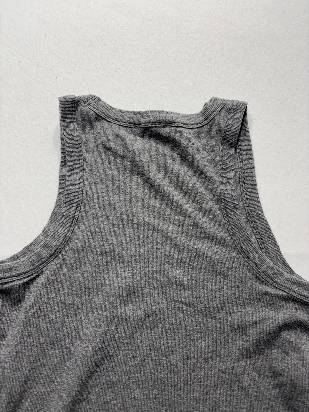 Banana Republic Tank Top Womens XL Gray Ribbed Knit Basic Summer Casual