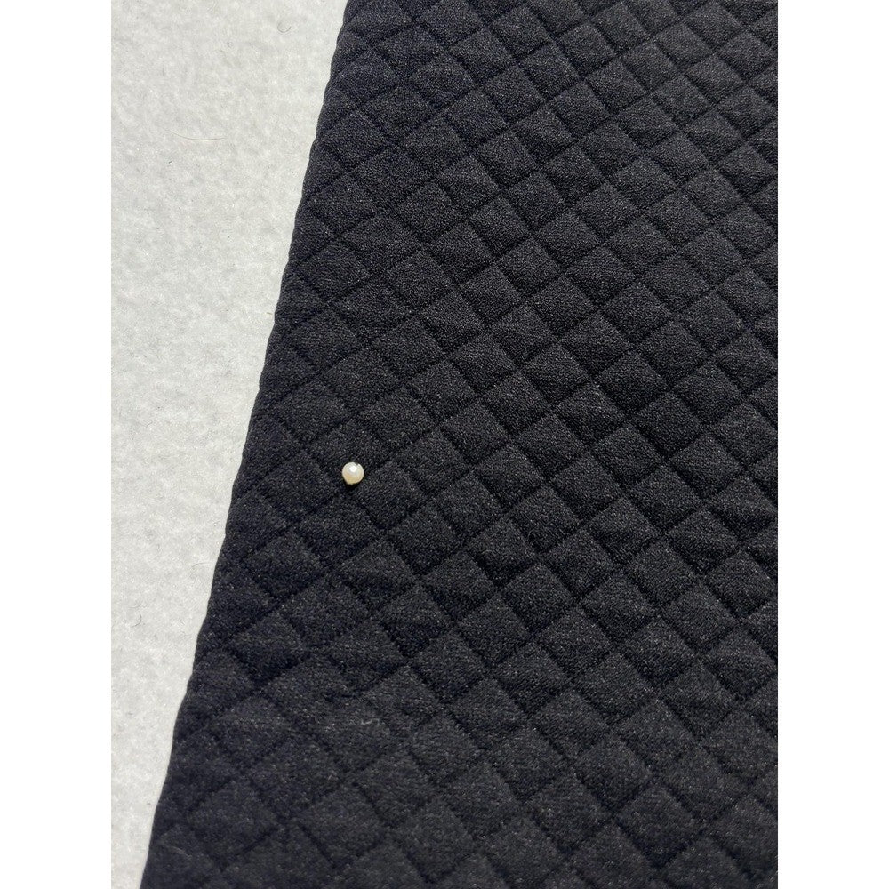 Pearl By Lela Rose Dress Pants Womens 8 Black Quilted Jersey Lynn Pant Wide Leg