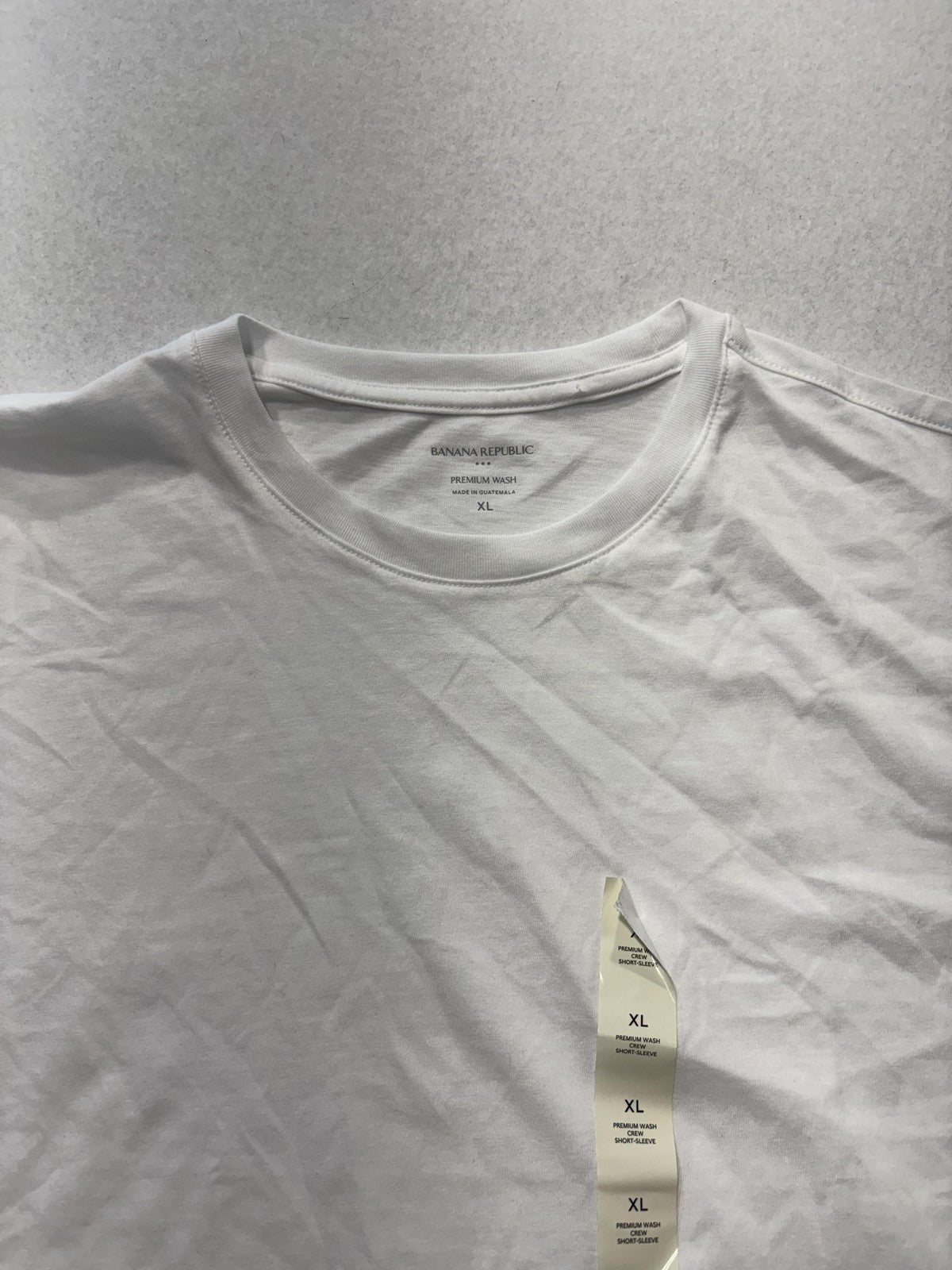 Banana Republic Shirt Mens XL White Premium Wash Crew Neck Short Sleeve Tee