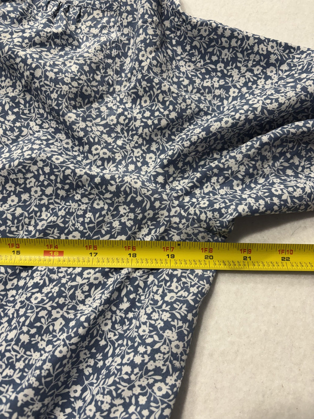 MICHAEL Michael Kors Romper Womens Large Blue Floral Long Sleeve Button Front
