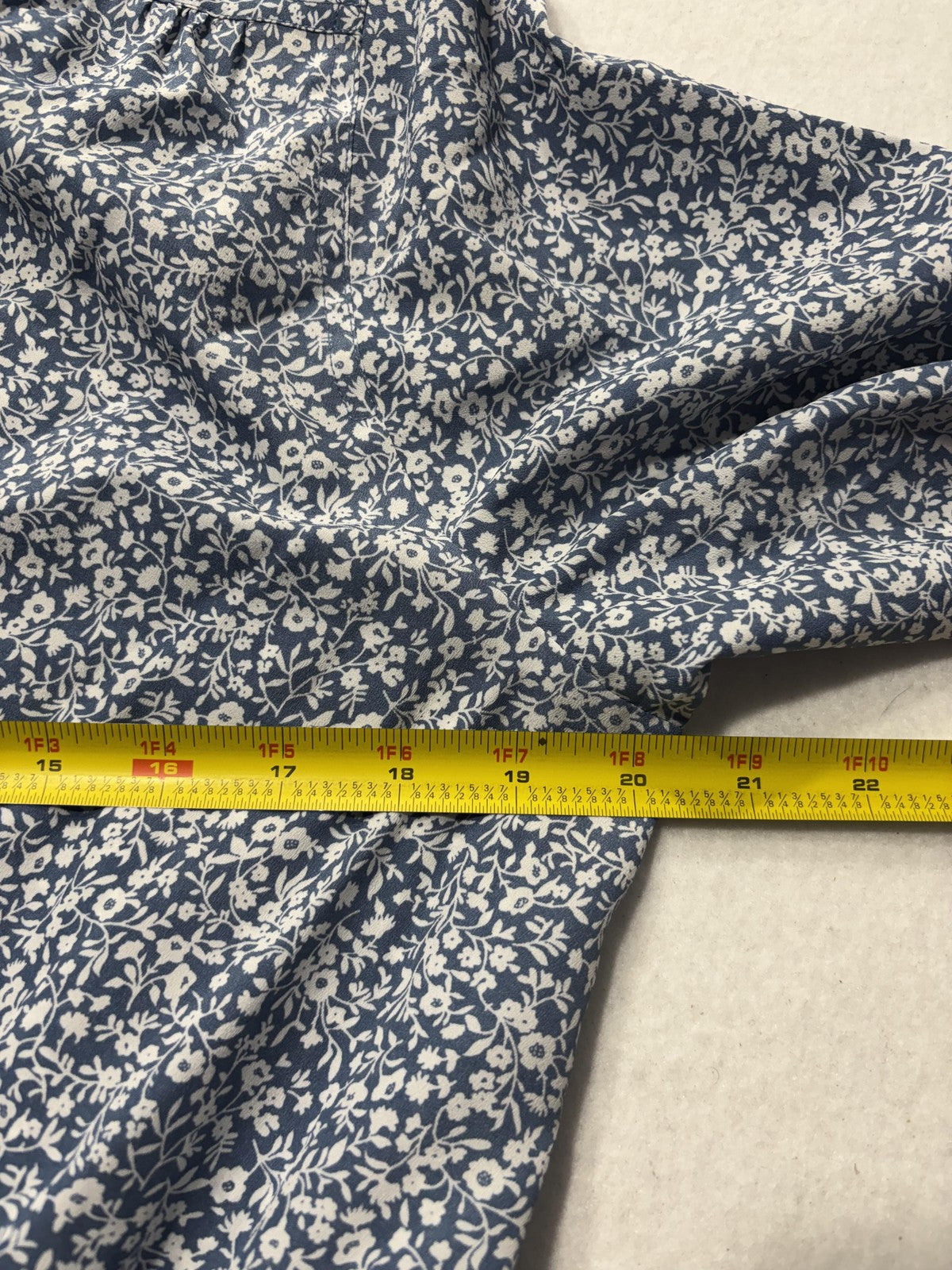 MICHAEL Michael Kors Romper Womens Large Blue Floral Long Sleeve Button Front