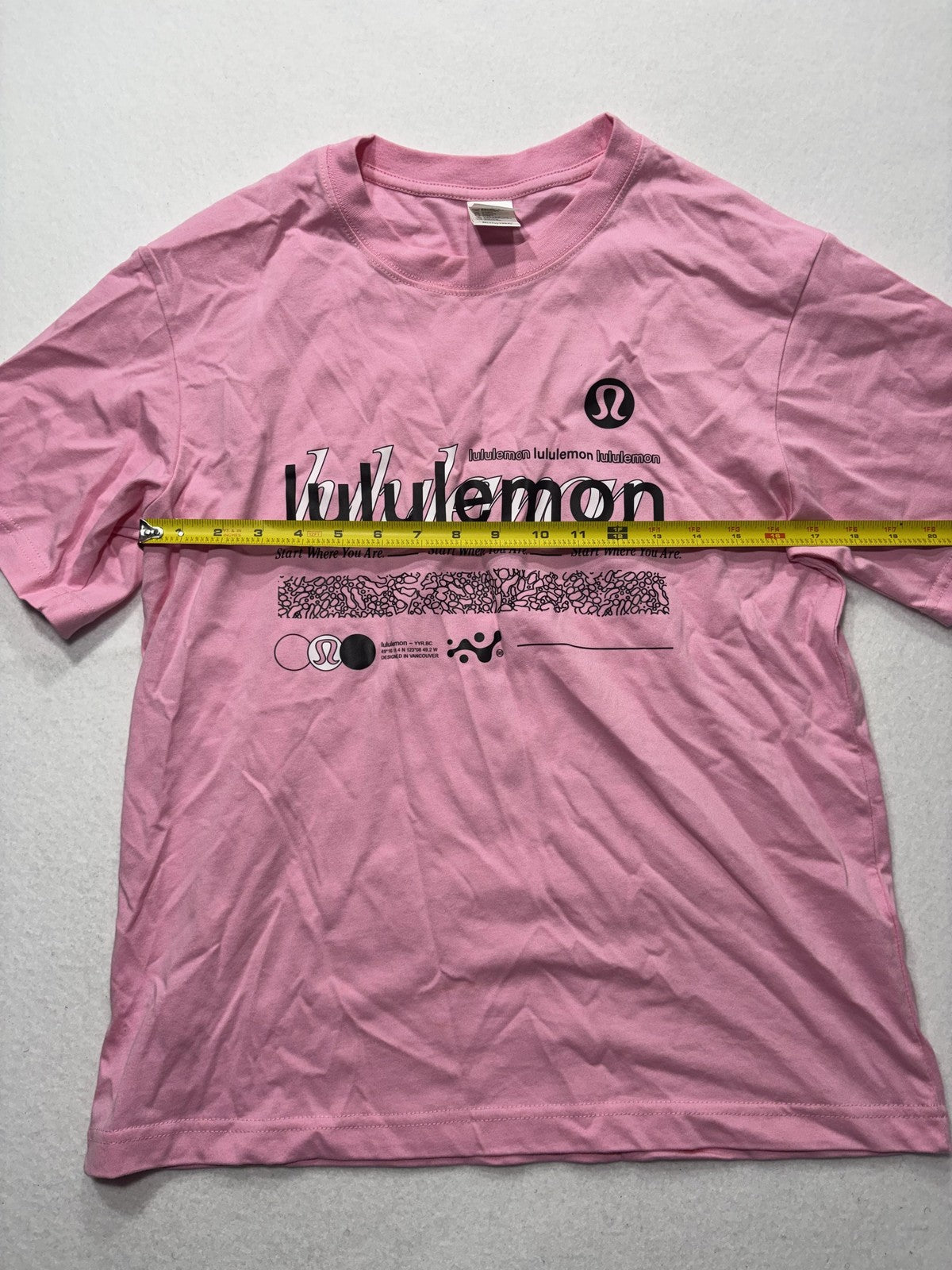 Champion Beast Shirt Mens Medium Pink Lululemon Start Where You Are Tee