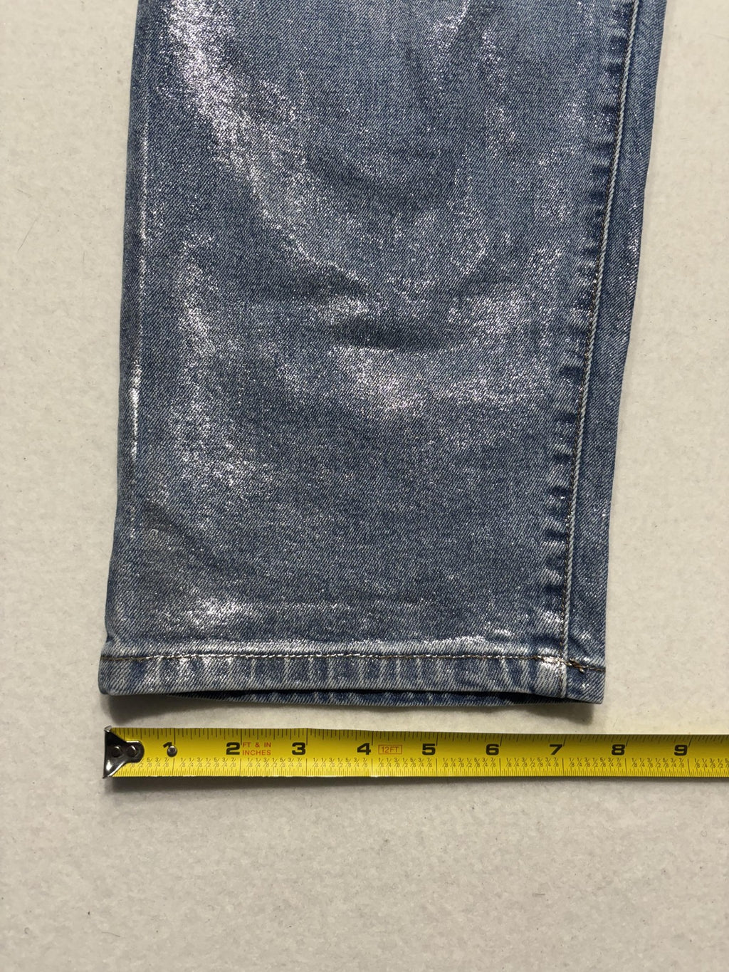 KUT From The Kloth Ashley Slouchy Barrel Jeans Womens 8 Silver High Rise Crop
