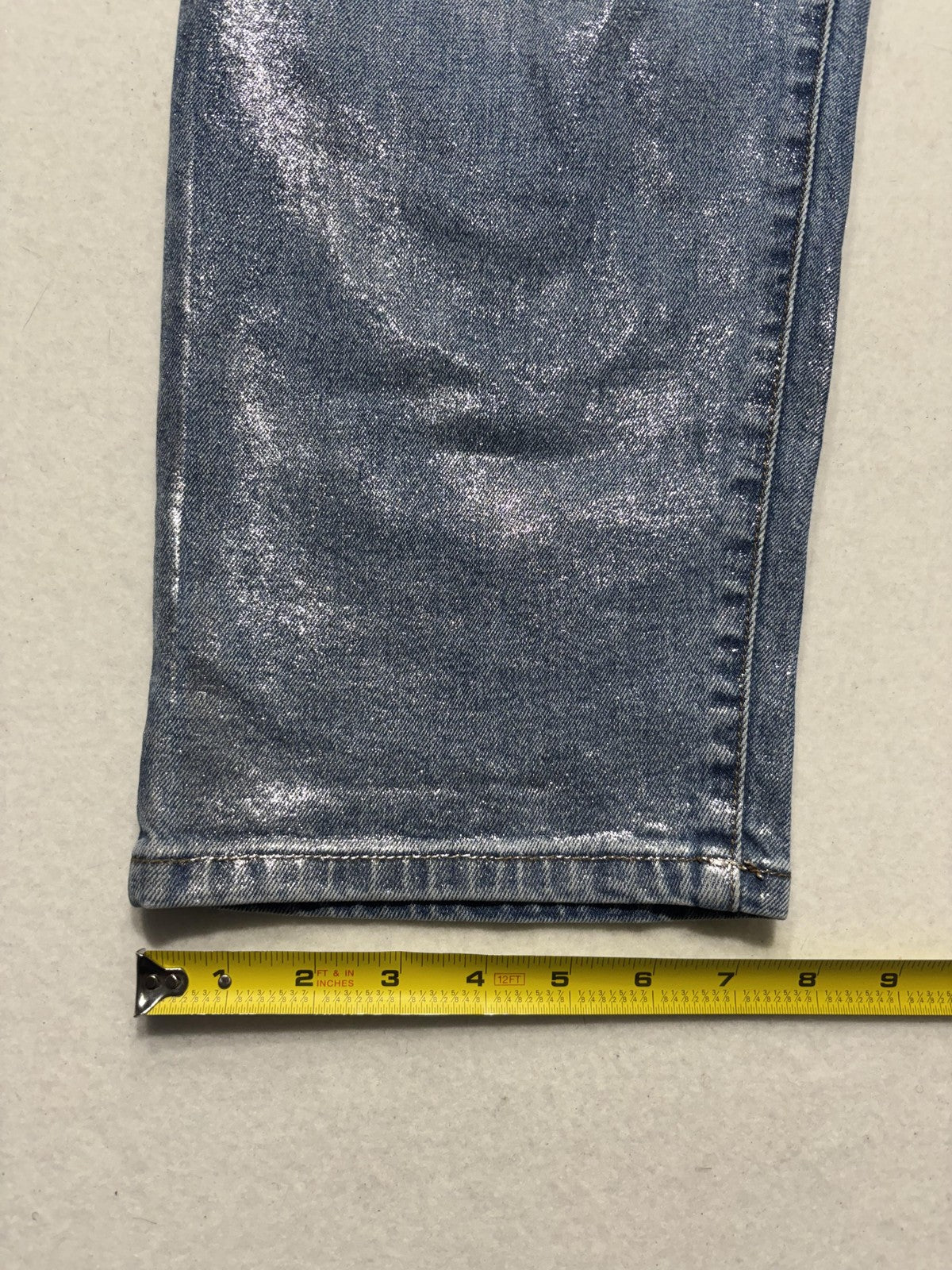 KUT From The Kloth Ashley Slouchy Barrel Jeans Womens 8 Silver High Rise Crop