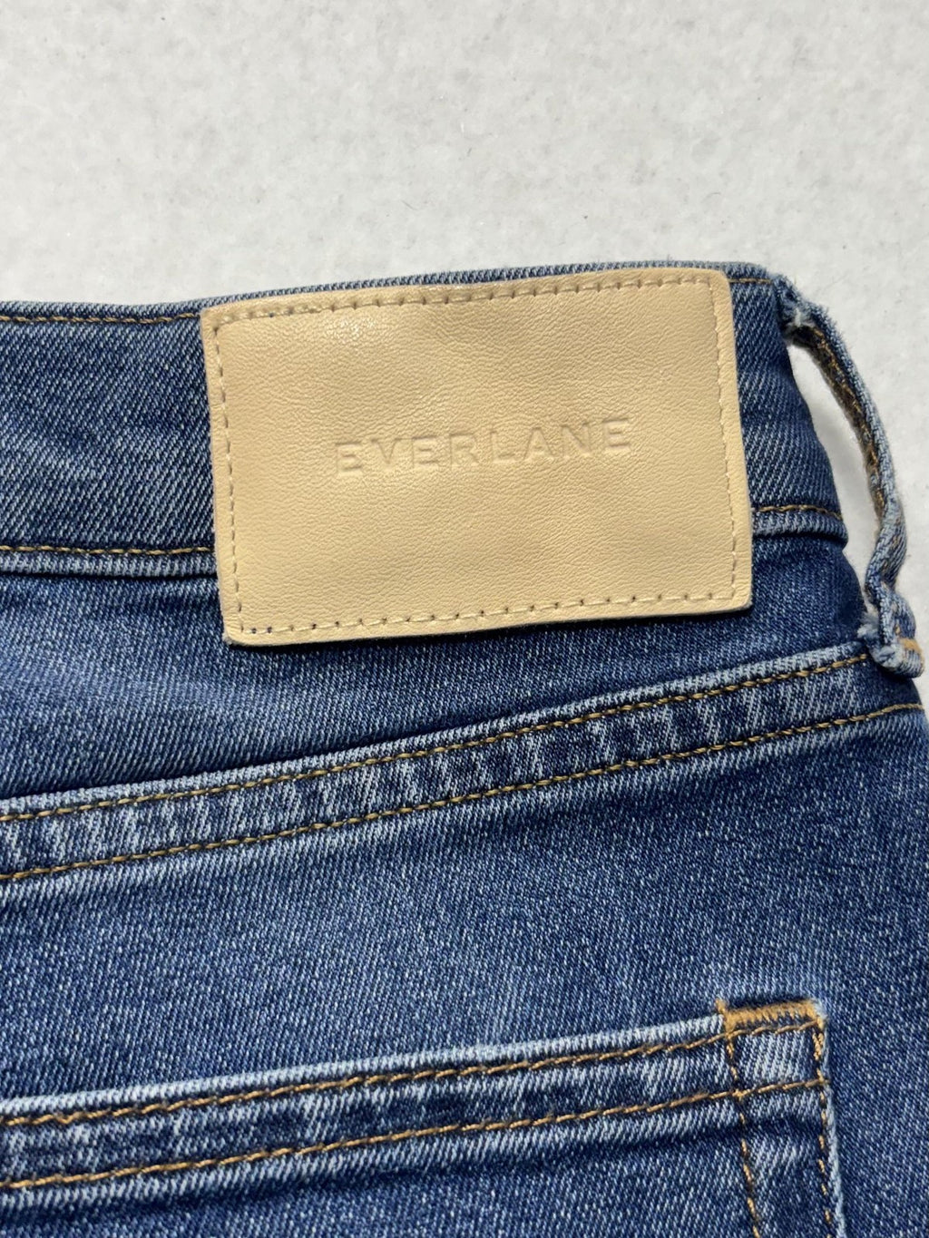 Everlane Jeans Womens 25 Ankle Blue High Rise Skinny Stretch Raw Hem 25x27