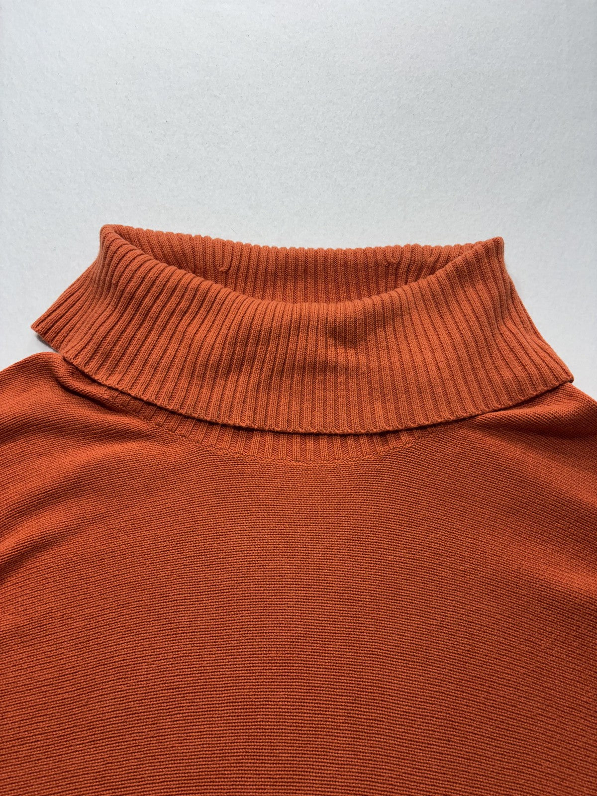Chico's Sweater Womens 1 Orange Cowl Neck Long Sleeve Knit Relaxed Pullover