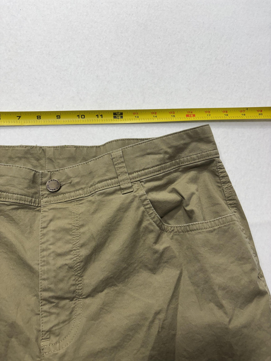 Columbia Khaki Pants Mens 34x30 Green Regular Fit Canvas Stretch Casual Outdoor