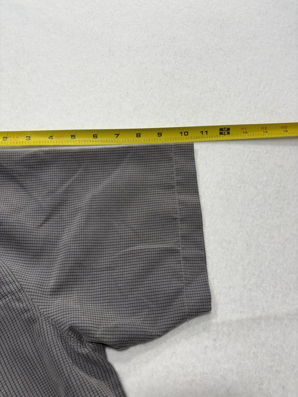 The North Face Shirt Mens Medium Gray Check Short Sleeve Button Up Hiking Casual