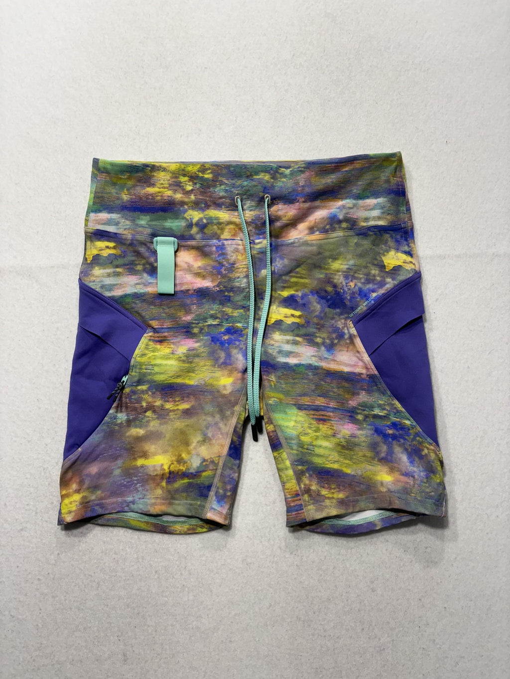 Lululemon Shorts Womens 12 Multicolor Colorblock Drawstring Running Athletic