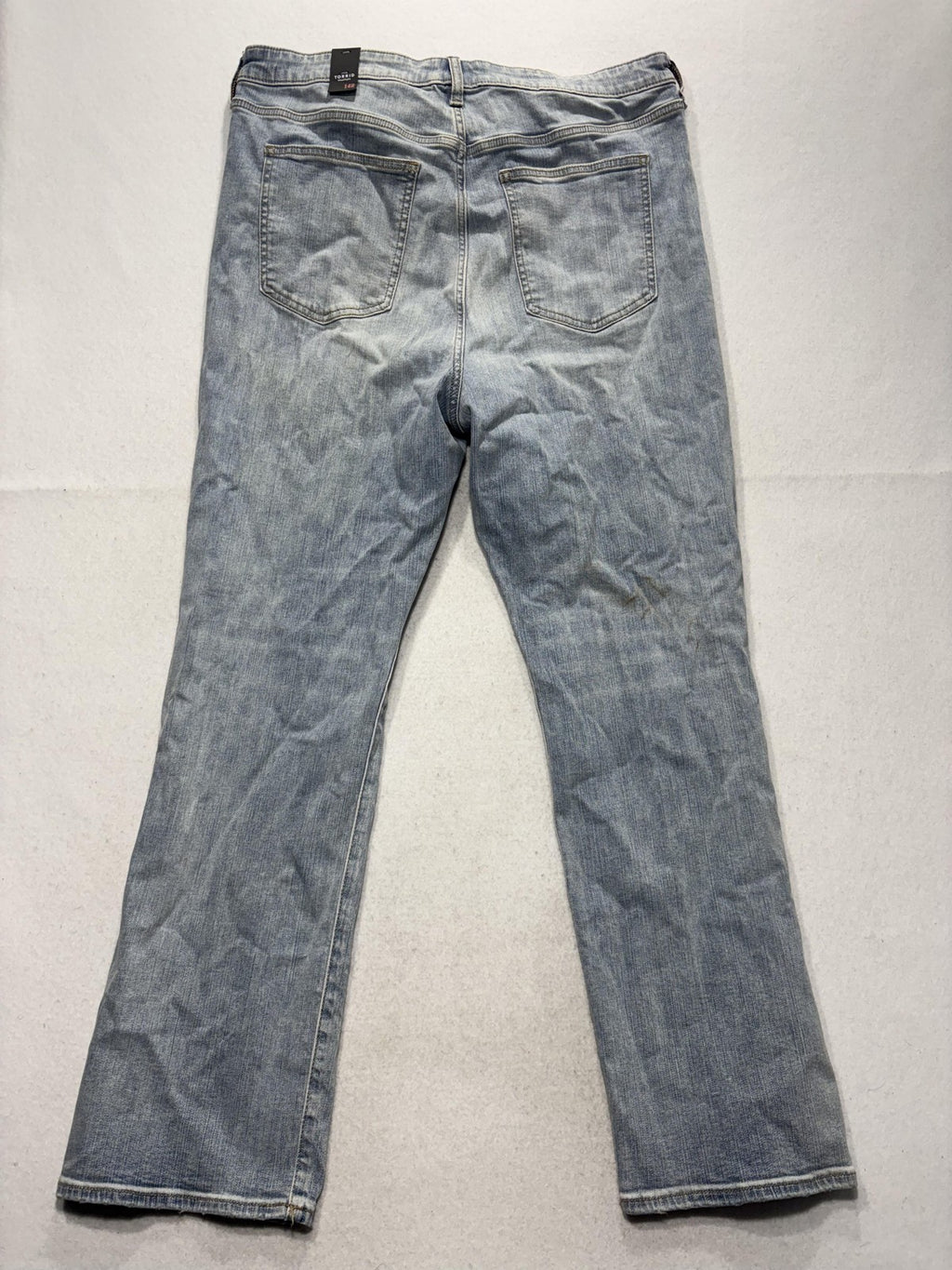 Torrid Jeans Womens 14 Plus Blue Light Wash High Rise Straight Distressed 36x30