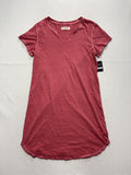 Lucky Brand T-Shirt Dress Womens Small Pink V Neck Short Sleeve Jersey Casual