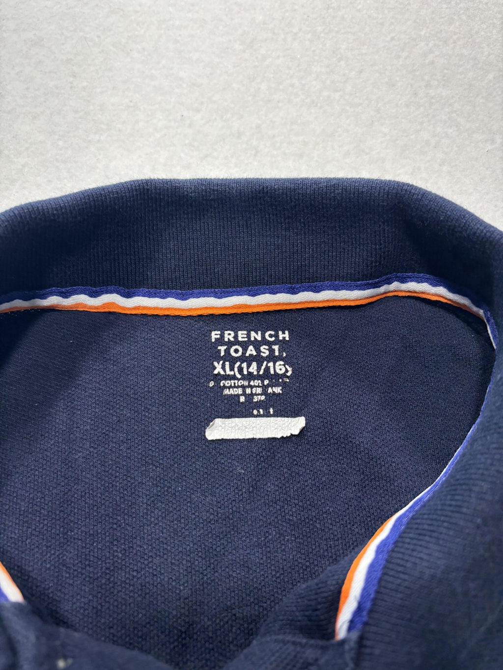 French Toast Polo Shirt Boys XL Blue Short Sleeve School Uniform SAQ84 HIEC005