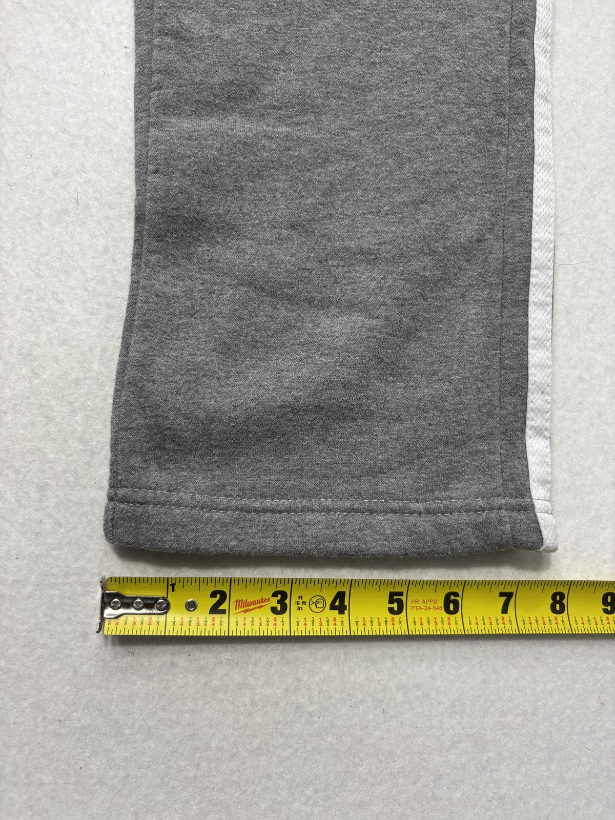 7X Sweatpants Unisex Kids 12 Gray Fleece Ankle Striped Drawstring Winter Casual