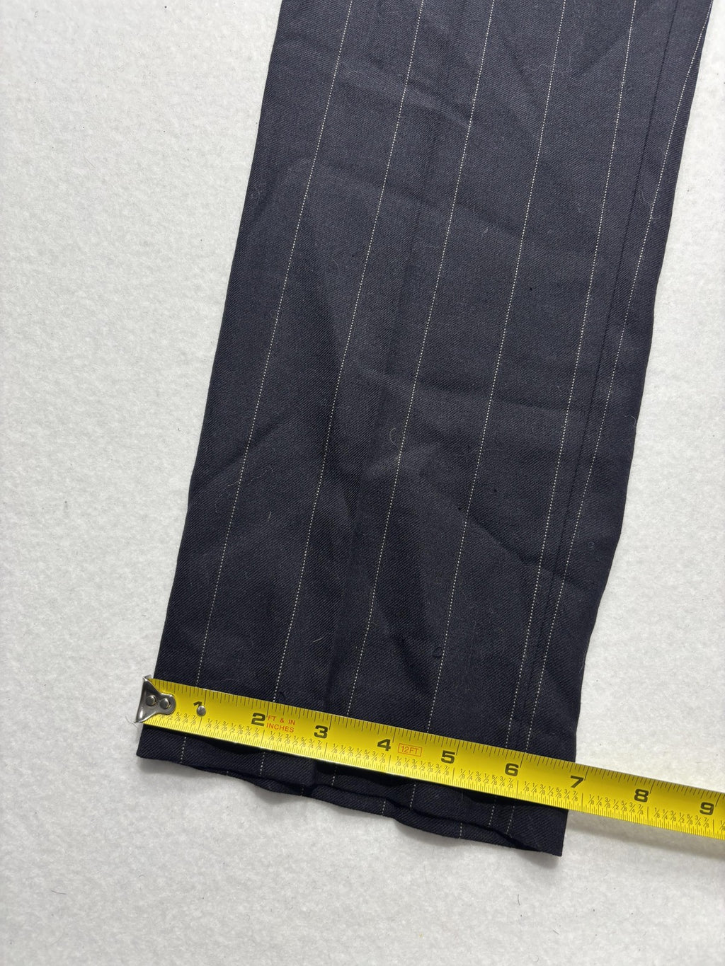 Lauren Ralph Lauren Dress Pants Womens 12 Black Pinstripe Straight Leg Twill
