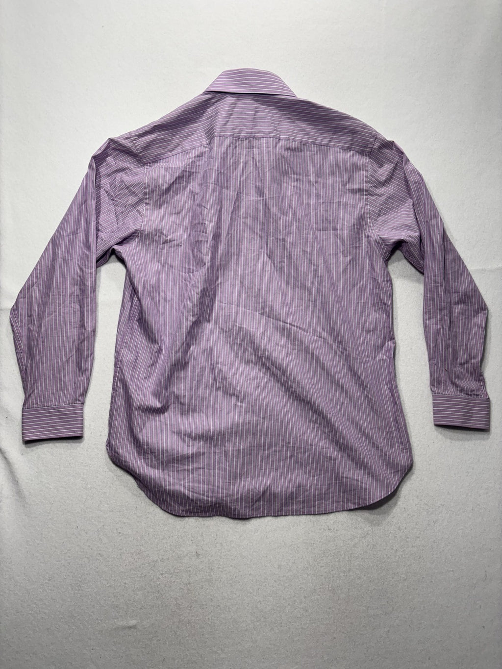 MICHAEL Michael Kors Dress Shirt Mens Large Purple Striped Long Sleeve Slim Fit