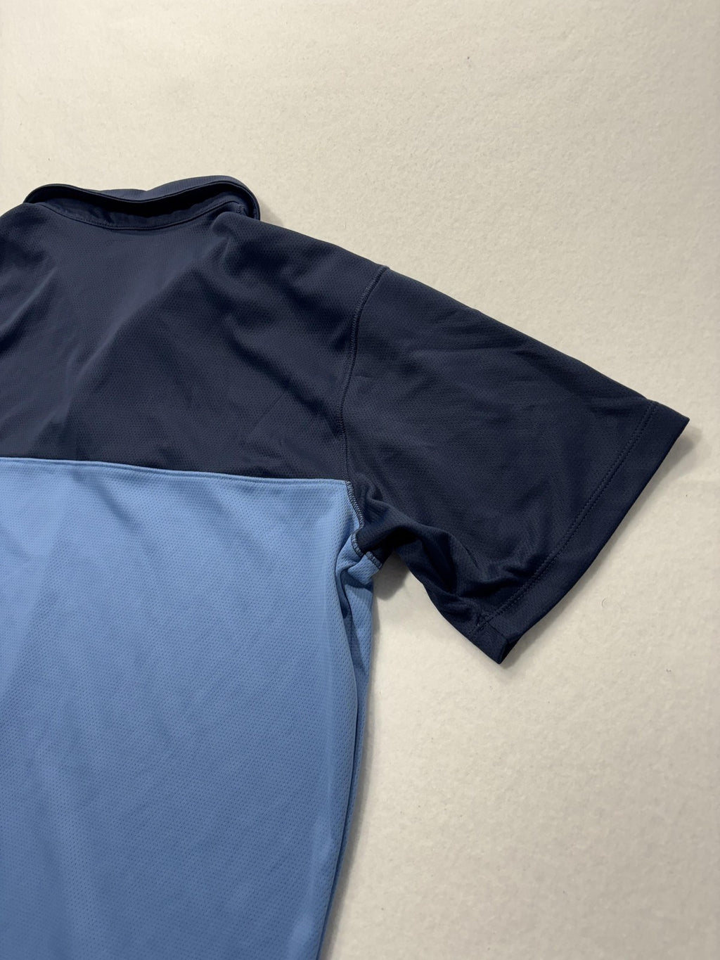 Columbia Omni-Shade Polo Shirt Mens Medium Blue Colorblock Golf UV Protection
