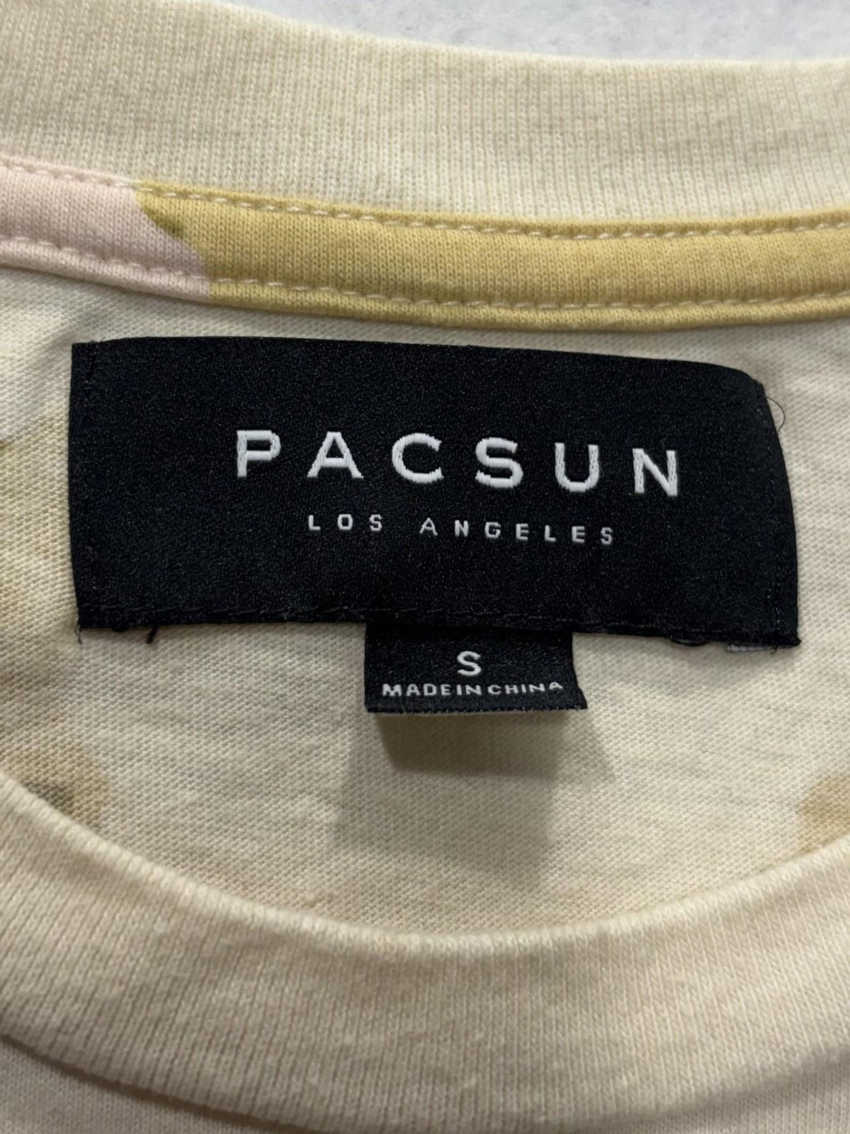 PacSun Shirt Mens Small Multicolor Camo Print Crew Neck Tee Casual Jersey Basic
