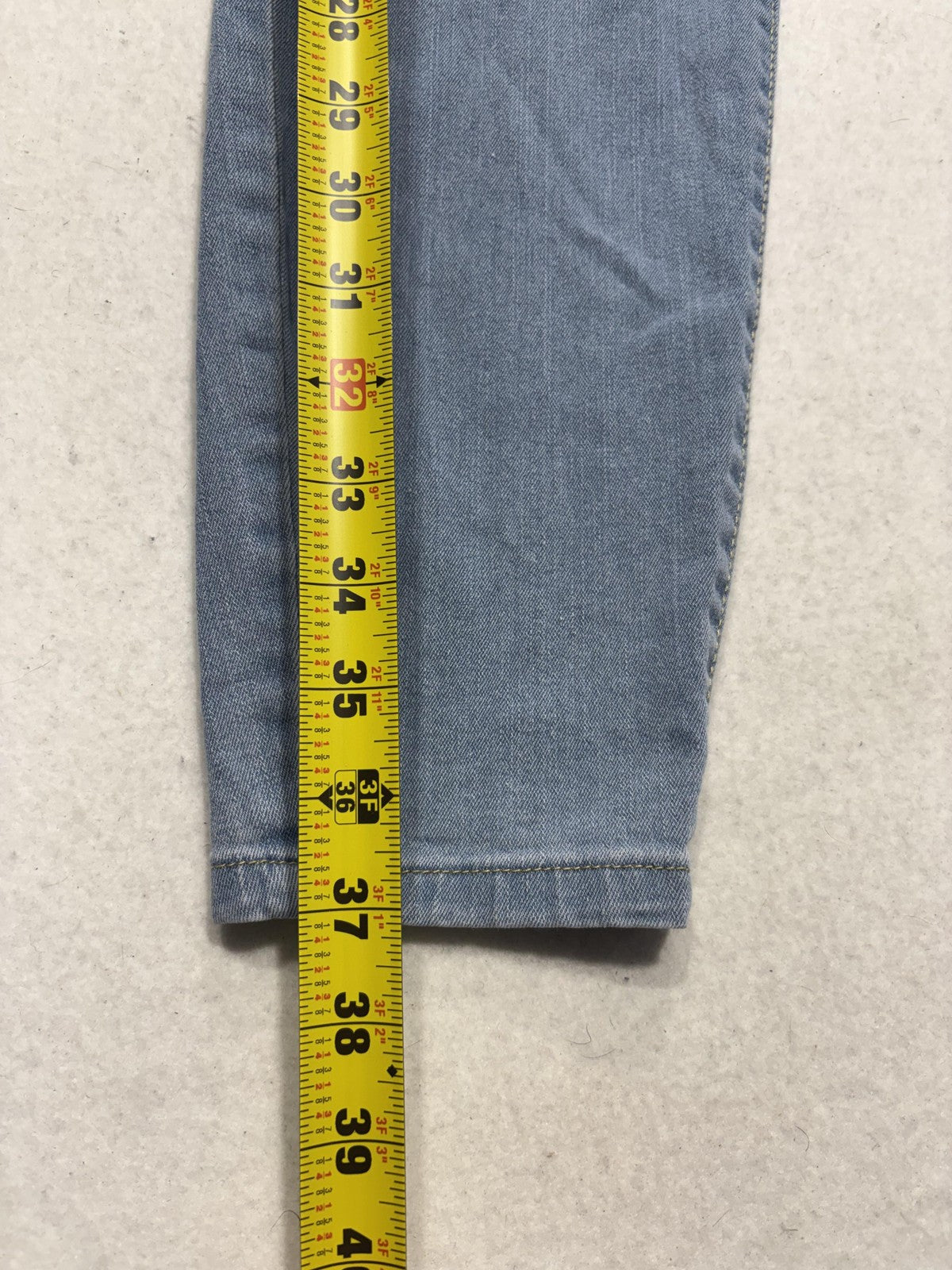 Honey & Bristle Jeans Womens 16 Plus Blue Light Wash High Rise Skinny 36x26.5