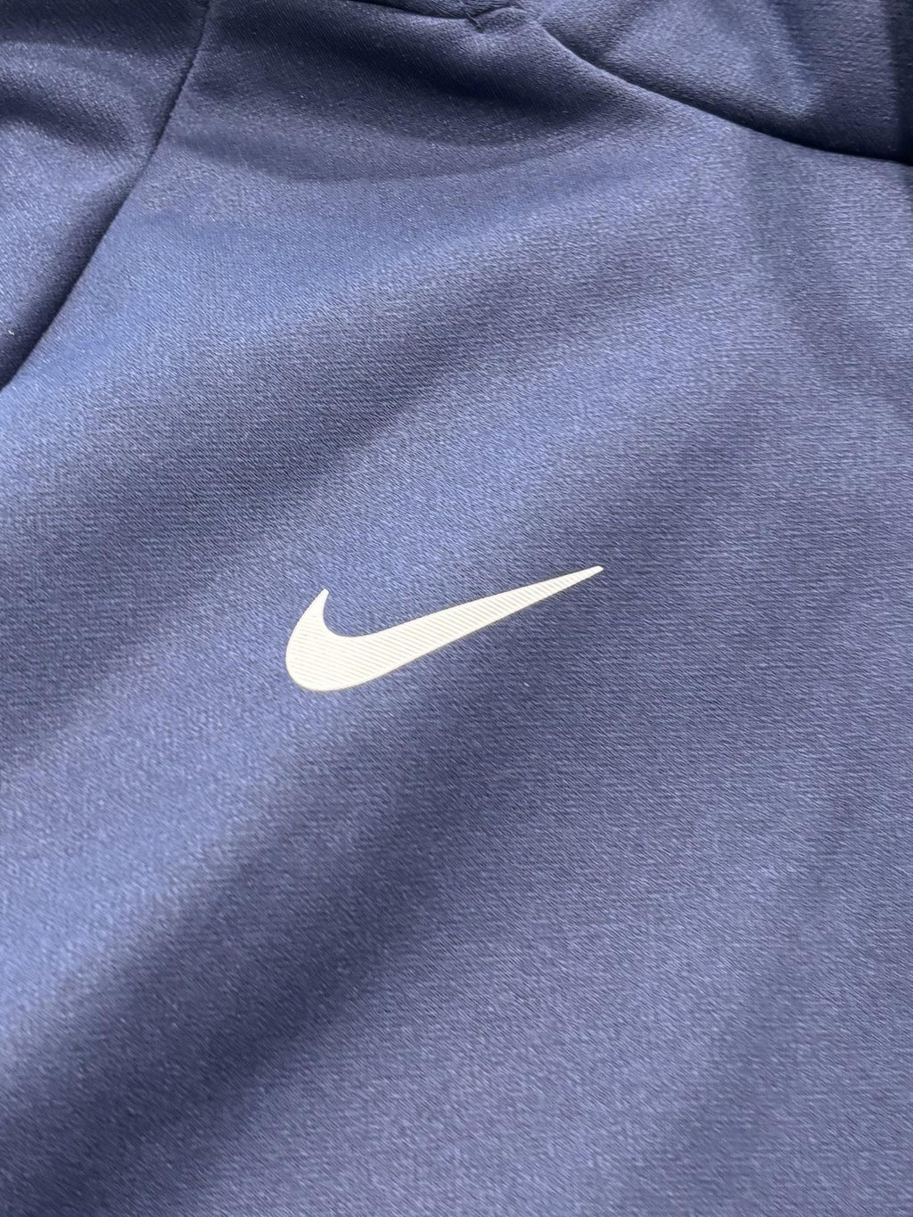 Nike Dri-FIT Hoodie Mens Medium Blue Fleece Pullover Athletic Training Logo