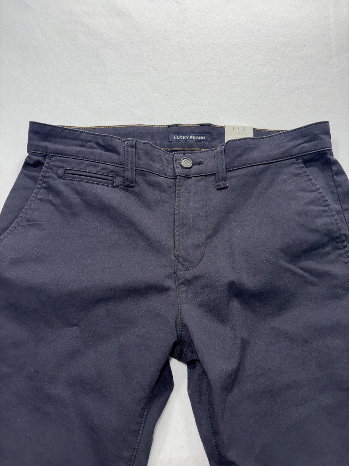 Lucky Brand Chino Pants Mens 32x32 Black 110 Slim Coolmax Moisture Wicking