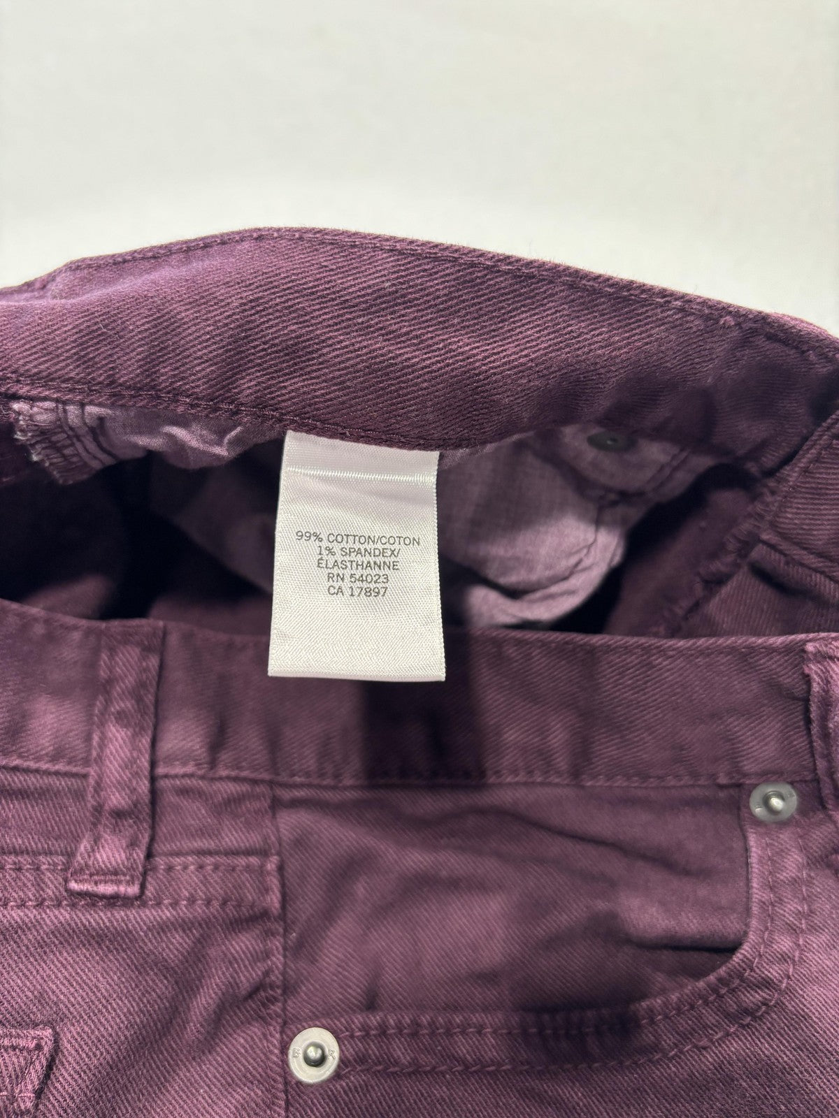 Banana Republic Skinny Jeans Womens 6 Purple Dark Wash Mid Rise Stretch 29x30