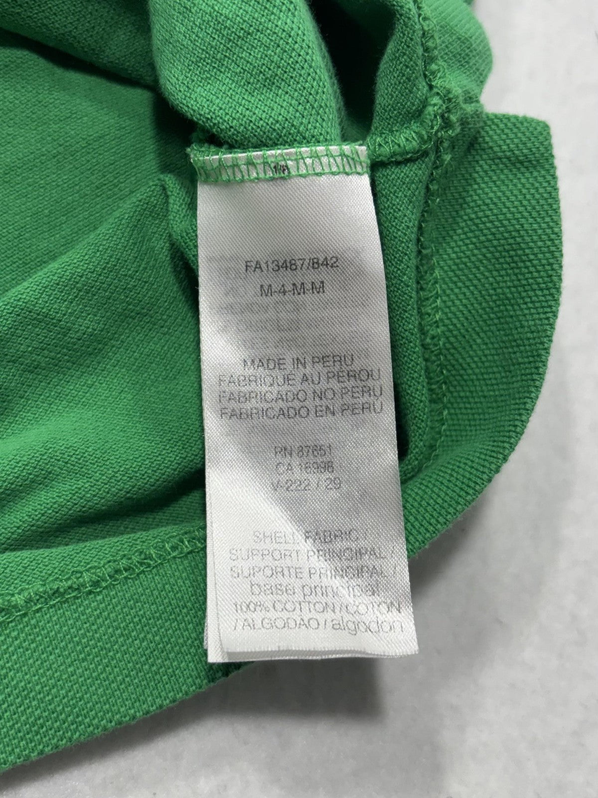 Lacoste Polo Shirt Mens Medium Green Classic Fit Pique Cotton Short Sleeve Logo