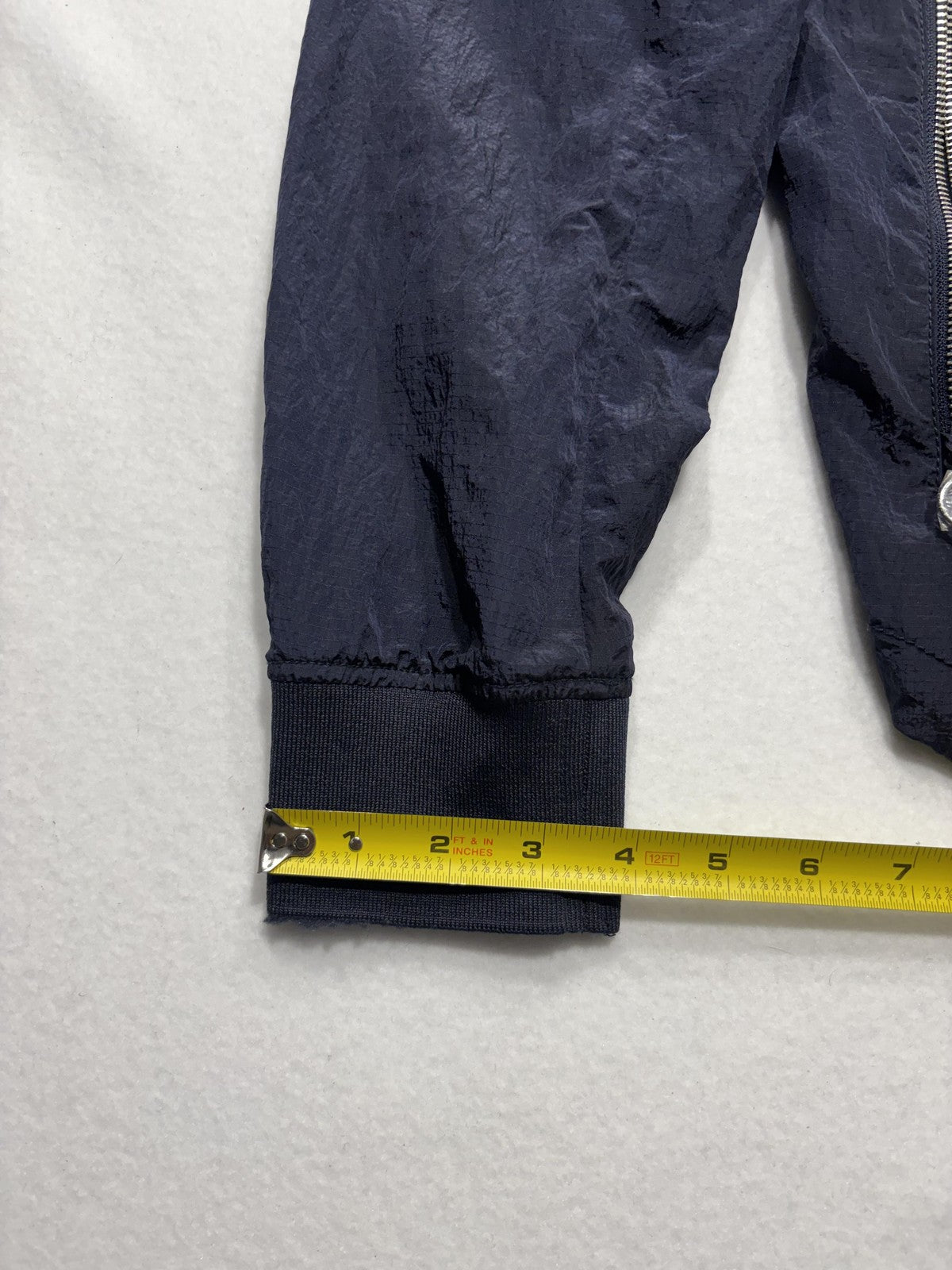 Armani Exchange Jacket Mens XL Blue Nylon Bomber Full Zip Lightweight Casual