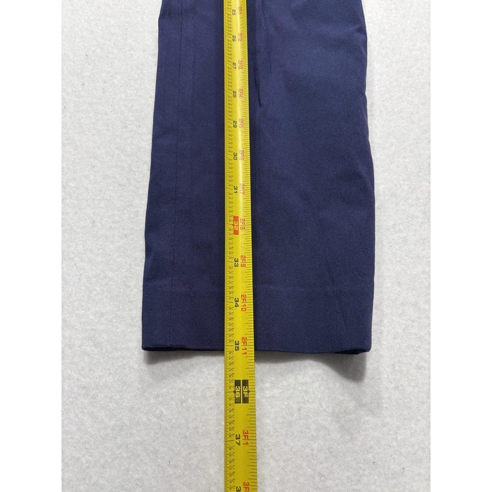 MICHAEL Michael Kors Dress Pants Womens 8 Blue Twill Slim Stretch Flat Front