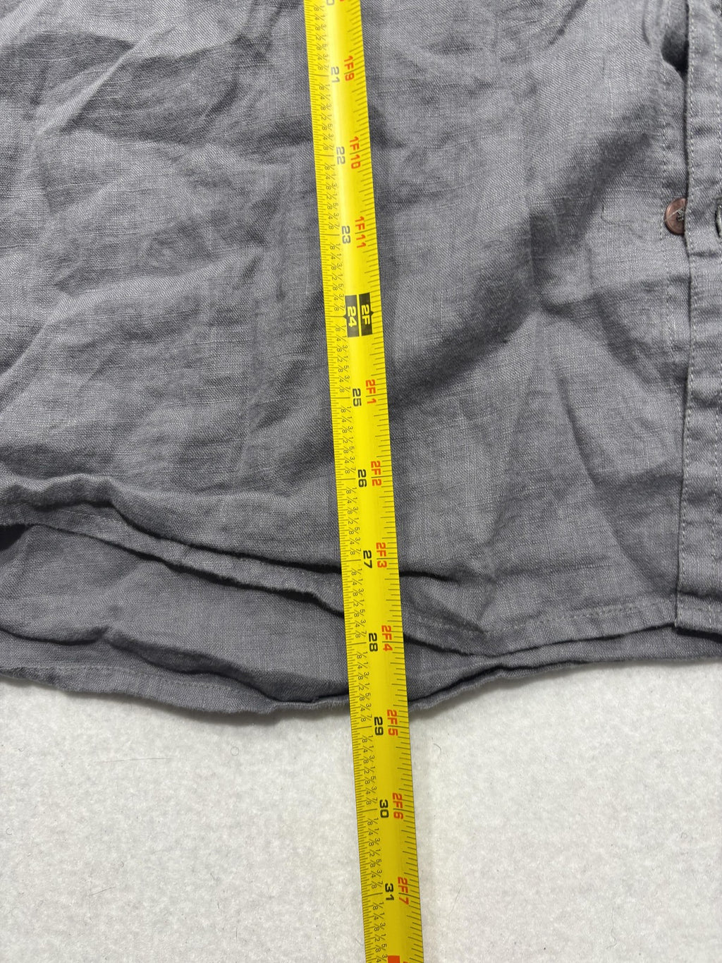 Armani Exchange Shirt Mens 2XL Gray Linen Short Sleeve Button Up Casual