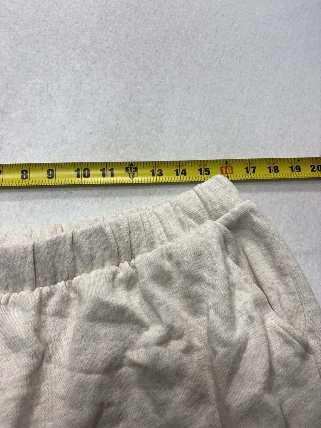 PINK Victoria's Secret Jogger Pants Womens XL Beige Fleece Elastic Pockets Ankle