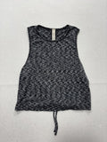 Lululemon Tank Womens 2 Gray Cropped Tie Hem Sleeveless Athletic Top Workout