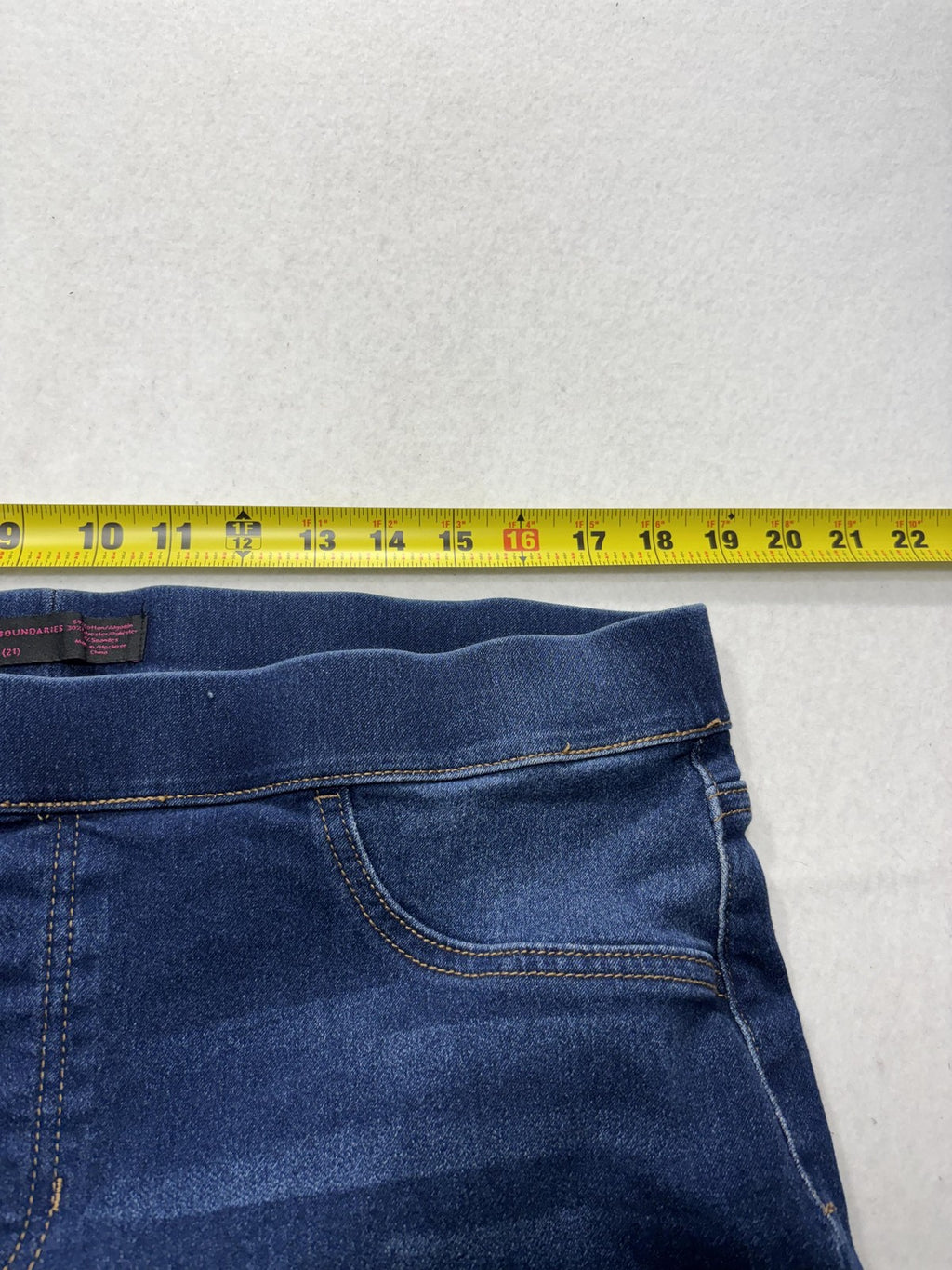 No Boundaries Jegging Jeans Juniors 3XL Blue Medium Wash High Rise Stretch