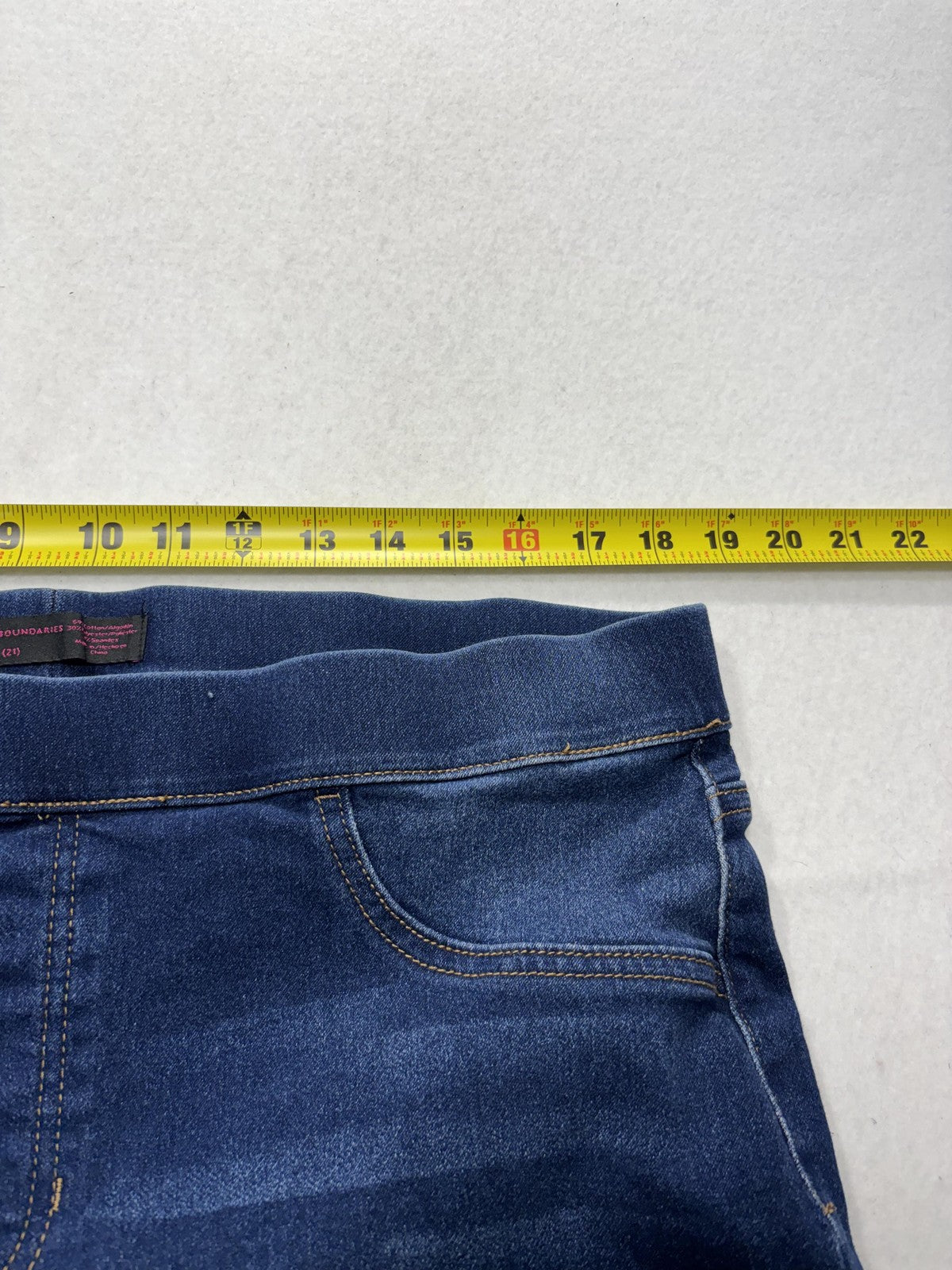 No Boundaries Jegging Jeans Juniors 3XL Blue Medium Wash High Rise Stretch
