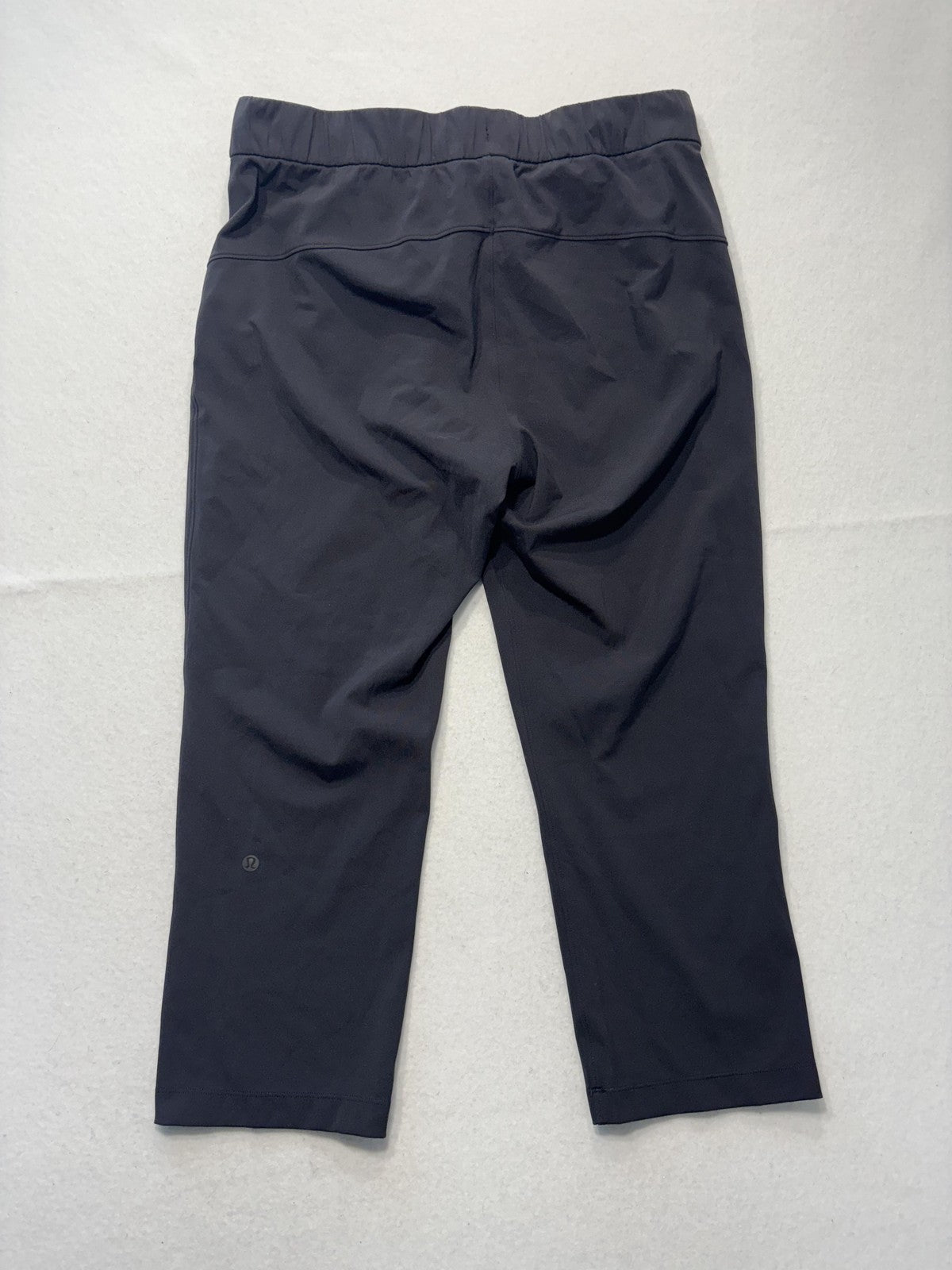 Lululemon Pants Womens 8 Black Cropped Elastic Waist Drawstring Athletic Lounge