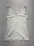 Ava & Viv Tank Top Womens 2XL White Scoop Neck Ribbed Jersey Basic VN1042782