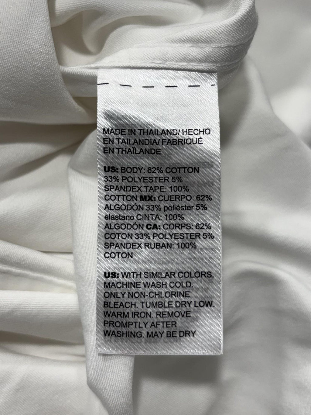 Chico's Blouse Womens 12 White Button Front Collared 3/4 Bell Sleeve Tunic Top