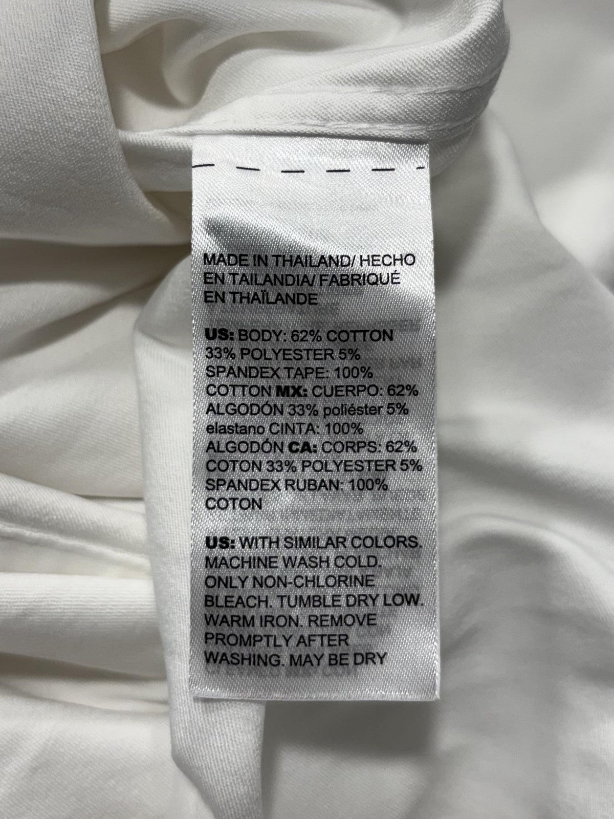 Chico's Blouse Womens 12 White Button Front Collared 3/4 Bell Sleeve Tunic Top