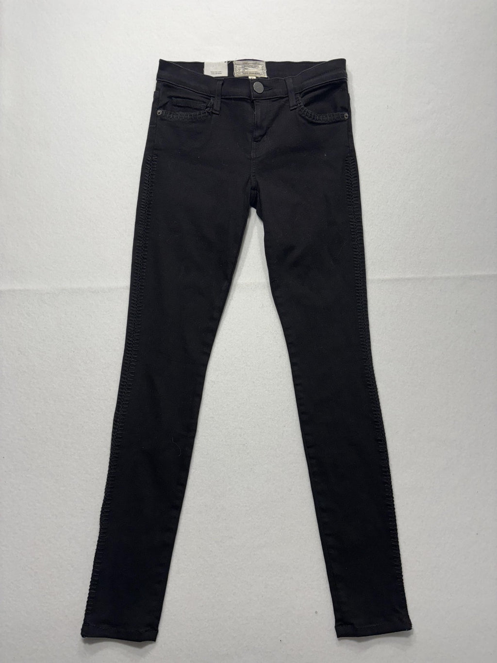 Current/Elliott Jeans Womens 26 Black Low Rise Ankle Skinny Stretch Crochet