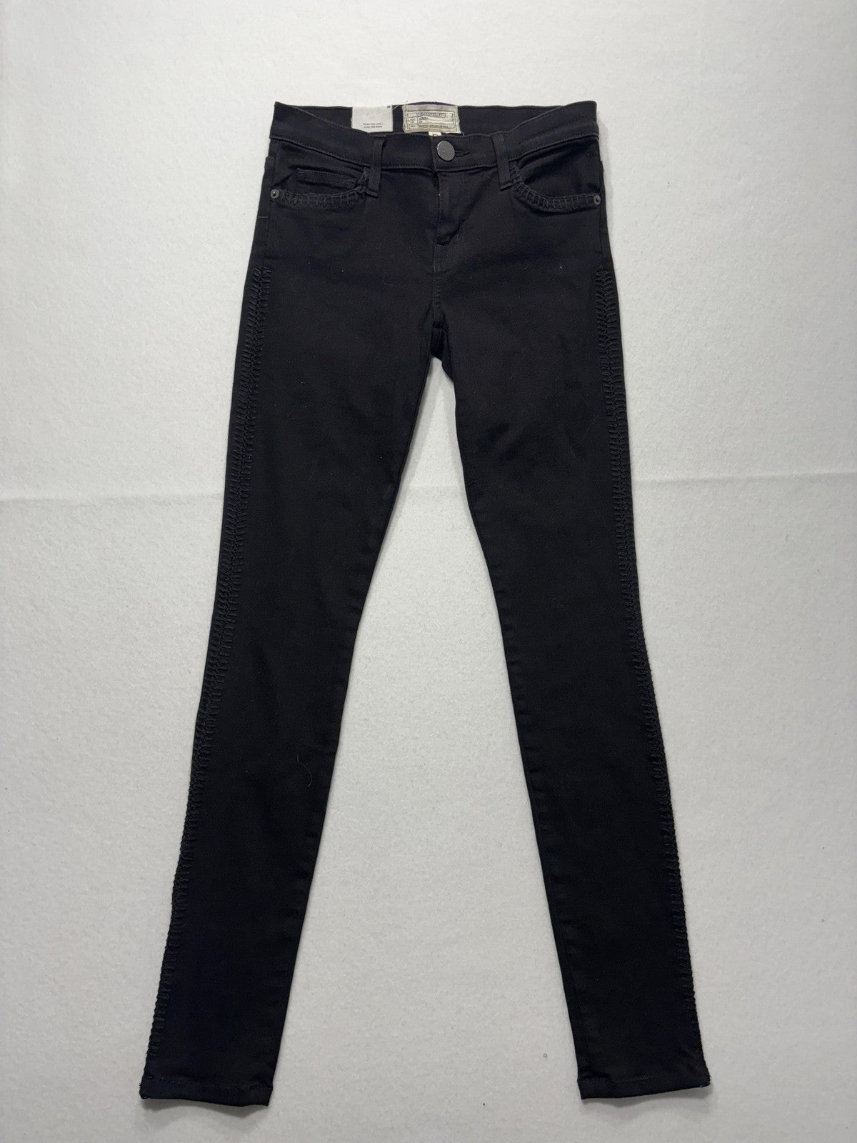 Current/Elliott Jeans Womens 26 Black Low Rise Ankle Skinny Stretch Crochet