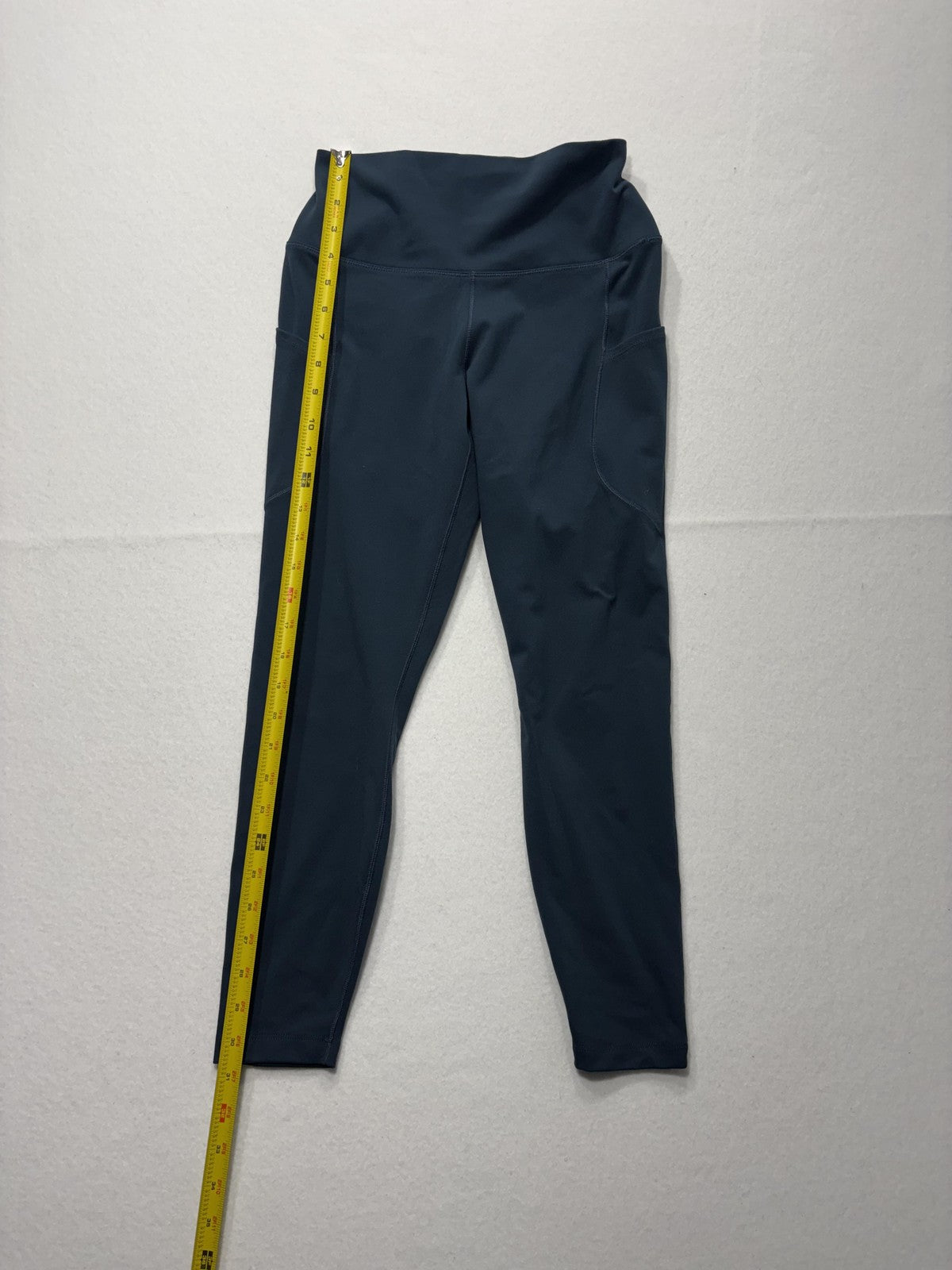 Nike One Leggings Womens Medium Blue Dri-FIT High Rise Pocket Ankle Athletic