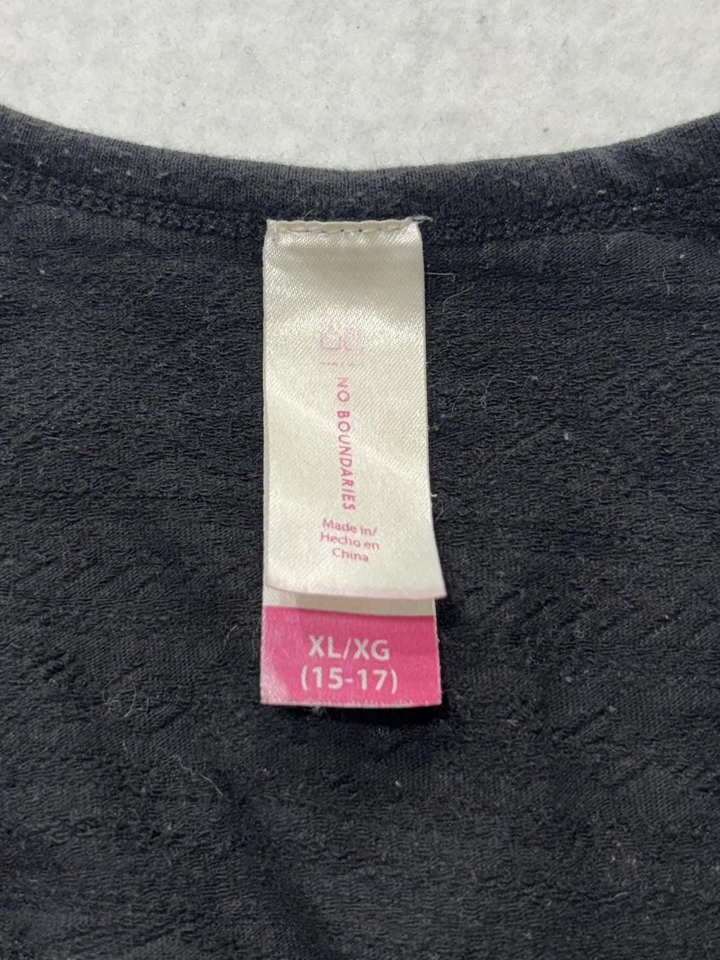No Boundaries Tank Top Juniors XL Black Scoop Neck Ribbed Knit NJ27T140P