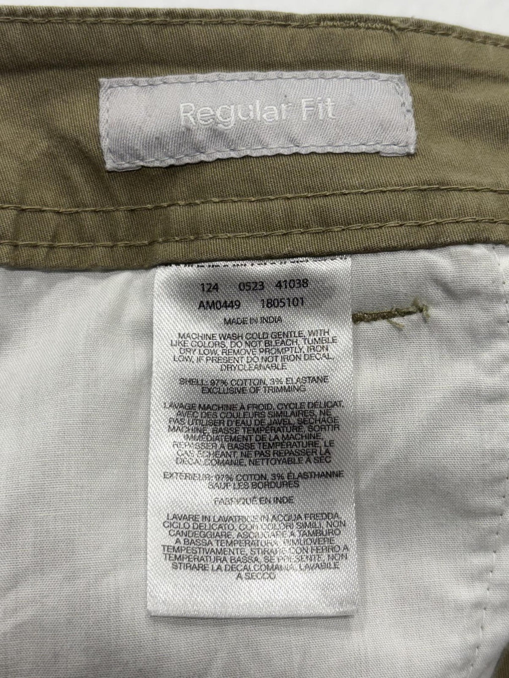 Columbia Khaki Pants Mens 40x34 Green Regular Fit Canvas Stretch Casual Outdoor