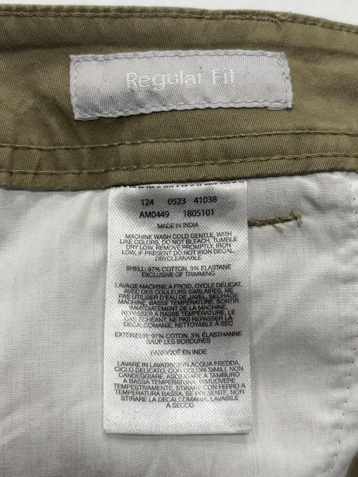 Columbia Khaki Pants Mens 40x34 Green Regular Fit Canvas Stretch Casual Outdoor