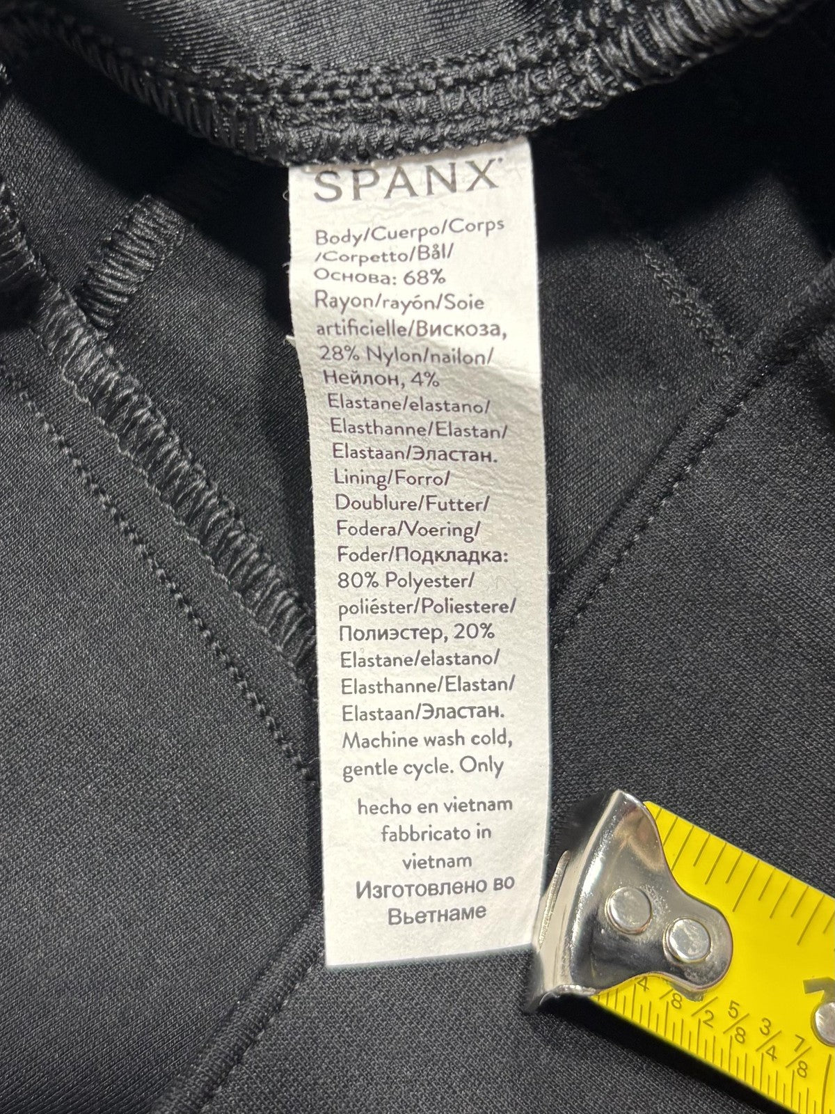 Spanx Dress Pants Womens Large Black Ponte Skinny Pull On Shaping Ankle Work
