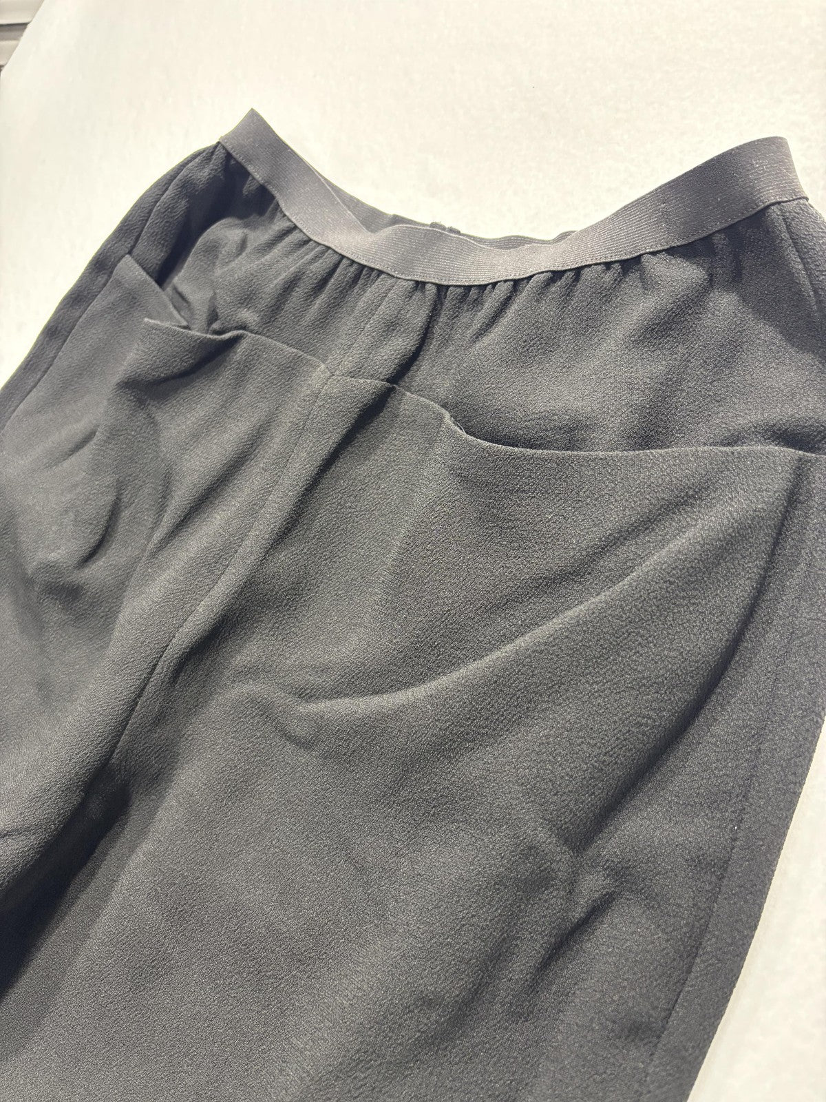 4th Avenue Dress Pants Womens Small Black Crepe Elastic Waist Pull On Pockets